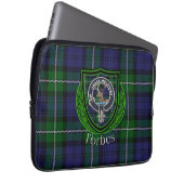 Forbes Scottish Clan Tartan and Crest  ラップトップスリーブ (正面右)