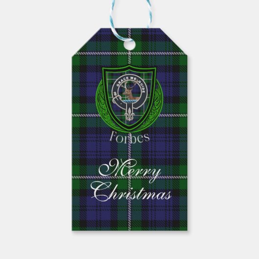 Forbes Scottish Clan Tartan & Crest ギフトタグ (正面)