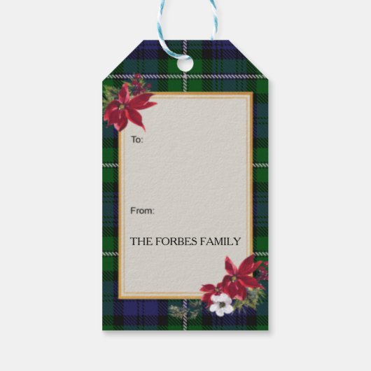 Forbes Scottish Clan Tartan & Crest ギフトタグ (裏面)