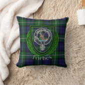 Forbes Scottish Clan Tartan & Crest クッション (ブランケット)