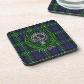 Forbes Scottish Clan Tartan & Crest コースター (左側)