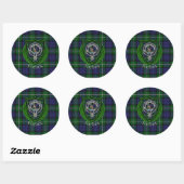 Forbes Scottish Clan Tartan & Crest ラウンドシール (シート)