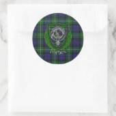 Forbes Scottish Clan Tartan & Crest ラウンドシール (バッグ)
