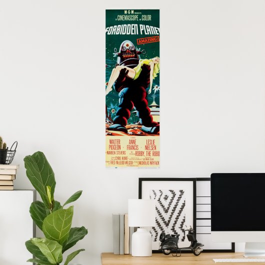 FORBIDDEN PLANET 1956レトロSF Vintag ポスター (ホームオフィス)