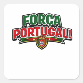 FORÇA PORTUGAL 🇵🇹 | ポルトガルを応援するサッカーデザイン スクエアシール