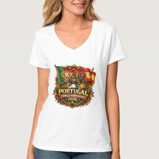 FORÇA PORTUGAL Tシャツ 🇵🇹 | ポルトガルを応援しよう  (正面)