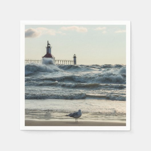 Force Behind美しい スタンダードカクテルナプキン (正面)