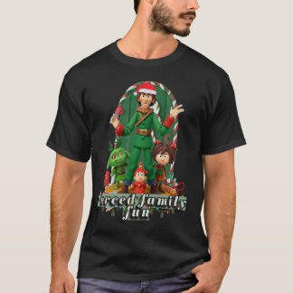 Forced Family Fun Christmas Tee | Funny Holiday El Tシャツ