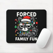 Forced Family Fun – Funny Sarcastic Raccoon Xmas C マウスパッド (マウス)