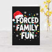 Forced Family Fun Shirt Men Women Kids Christmas P カード (黄色い花)