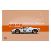 Ford GT40 at Sebring ポスター (正面)