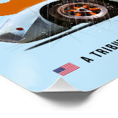  Ford GT40 Blue Orange Tribute ポスター (コーナー)