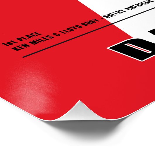 Ford GT40 Daytona 66 Miles Ruby ポスター (コーナー)