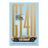 Ford GT40 Gold Tribute ポスター (正面)