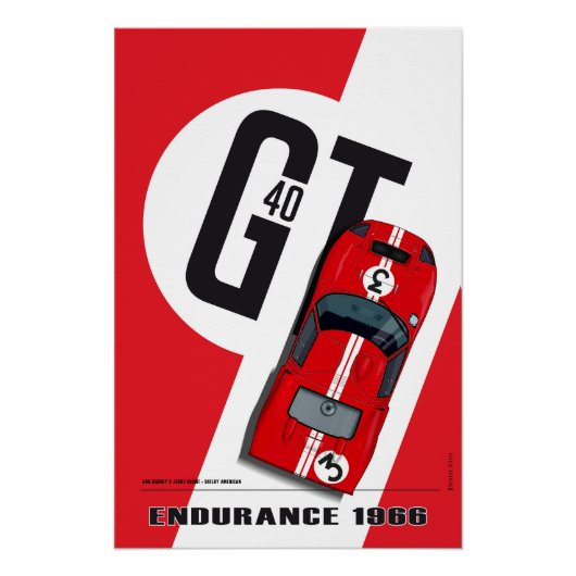 Ford GT40 Gurney-Grant ポスター (正面)