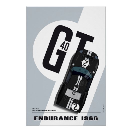 Ford GT40 McLaren-Amon ポスター (正面)