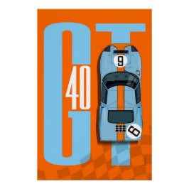 Ford GT40 No.6 Top Tribute ポスター