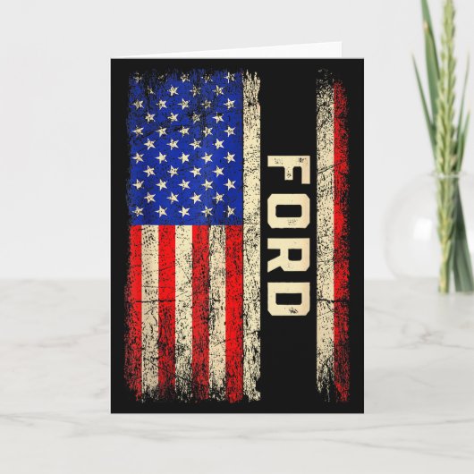 Ford Last Name Shirt Ford Name American Flag カード (正面)