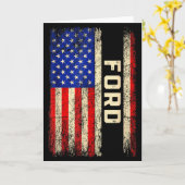 Ford Last Name Shirt Ford Name American Flag カード (黄色い花)