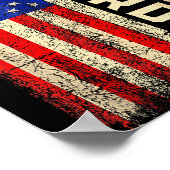 Ford Last Name Shirt Ford Name American Flag ポスター (角)