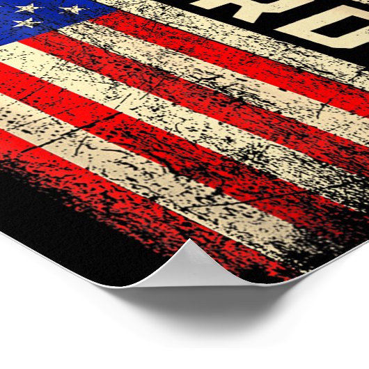 Ford Last Name Shirt Ford Name American Flag  ポスター (角)