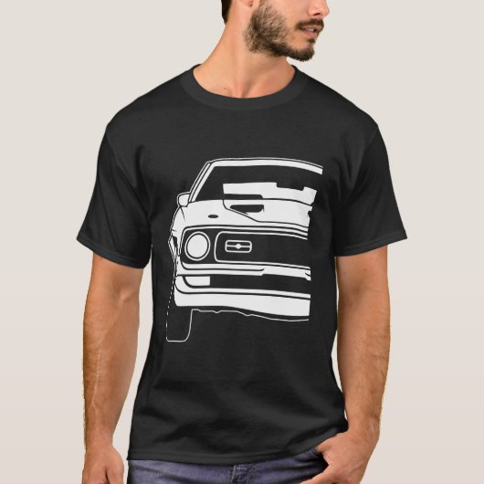Ford Mustang 1971 To 1973 Mach 1 1 Tシャツ (正面)