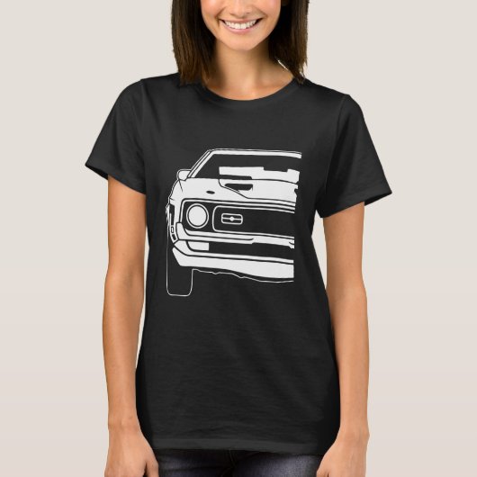 Ford Mustang 1971 To 1973 Mach 1 1 Tシャツ (正面)