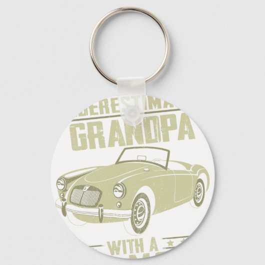 Ford Mustang Lover Gift - Never Underestimate A Gr キーホルダー (正面)