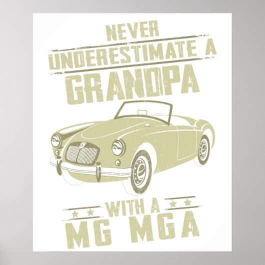 Ford Mustang Lover Gift - Never Underestimate A Gr ポスター (正面)