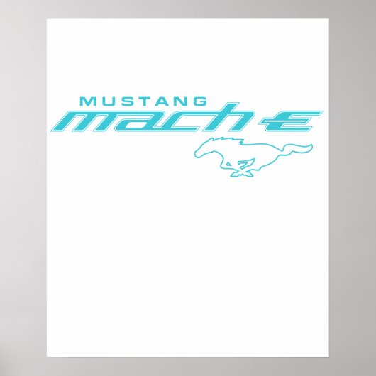 Ford Mustang Mach-E Blue Logo ポスター (正面)