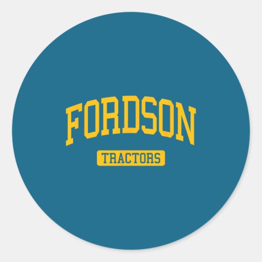 Fordson 高校 HS ディアボーン MI 大学スポーツ ラウンドシール (正面)