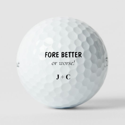 FOREおもしろい BetterまたはWorder Couples Titleist ゴルフボール (正面)