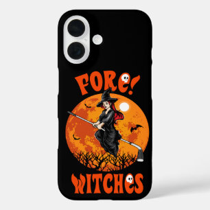 Fore! 魔女ゴルフクラブ魔女乗馬ハロウィン iPhone 16ケース