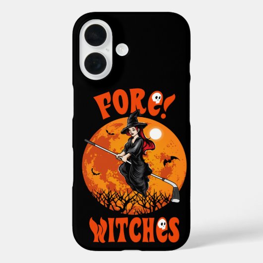 Fore! 魔女ゴルフクラブ魔女乗馬ハロウィン Case-Mate iPhoneケース (裏面)