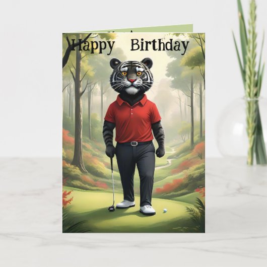 Fore: A Tiger 遊's Golf,誕生日カード カード (正面)