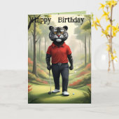 Fore: A Tiger 遊's Golf,誕生日カード カード (黄色い花)