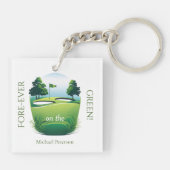 Fore-ever on the Green ゴルフボール キーホルダー (裏面)