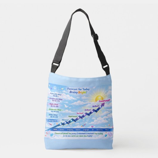 Forecast for Today: BrainyBright Weather!Tote bags クロスボディバッグ (正面)