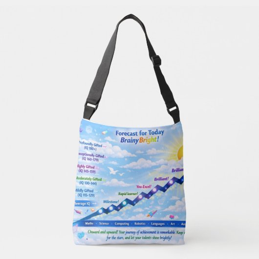 Forecast for Today: BrainyBright Weather!Tote bags クロスボディバッグ (正面)