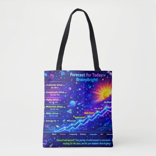 Forecast for Today: BrainyBright Weather!Tote bags トートバッグ (正面)