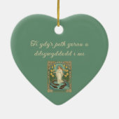 Forecasting Lovers' Fortunes Dwynwen's Well And Sa セラミックオーナメント (裏面)