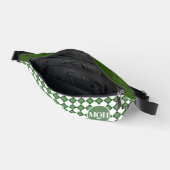 ForeFashion:白と緑のゴルフボールパターン ファニーパック (見開き)