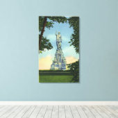 Forefaters Monument#のビュー キャンバスプリント (インサイチュ (ウッドフロア))