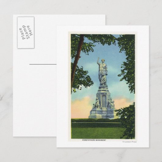 Forefaters Monument#のビュー ポストカード (正面/裏面)