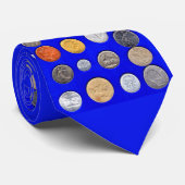 foreign coins print ネクタイ (ロール)