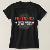 Forensic Science Funny Crime Scene Evidence DNA Cr Tシャツ (デザイン正面)