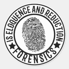 Forensics is eloquence and reduction ラウンドシール