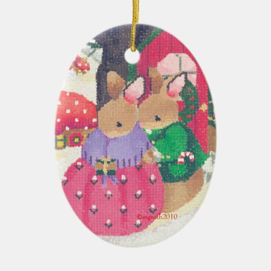 forestのクリスマス セラミックオーナメント (正面)