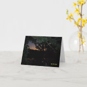 forest湖、ミネソタの湖上の日没 カード (黄色い花)