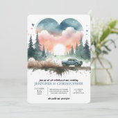 Forest 4X4 Truck Wedding Invitation 招待状 (スタンド正面)